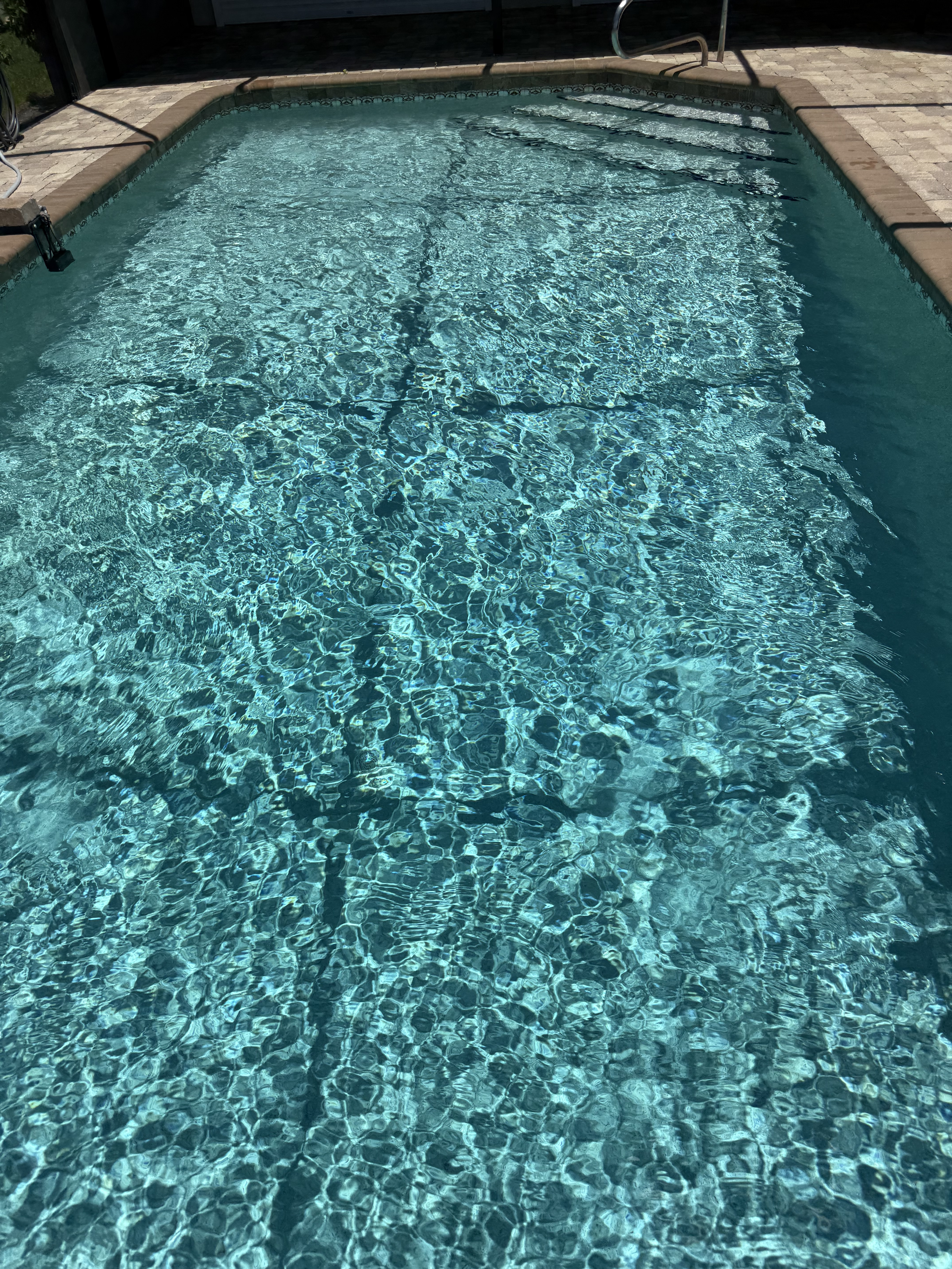 Crystal clear pool water after service